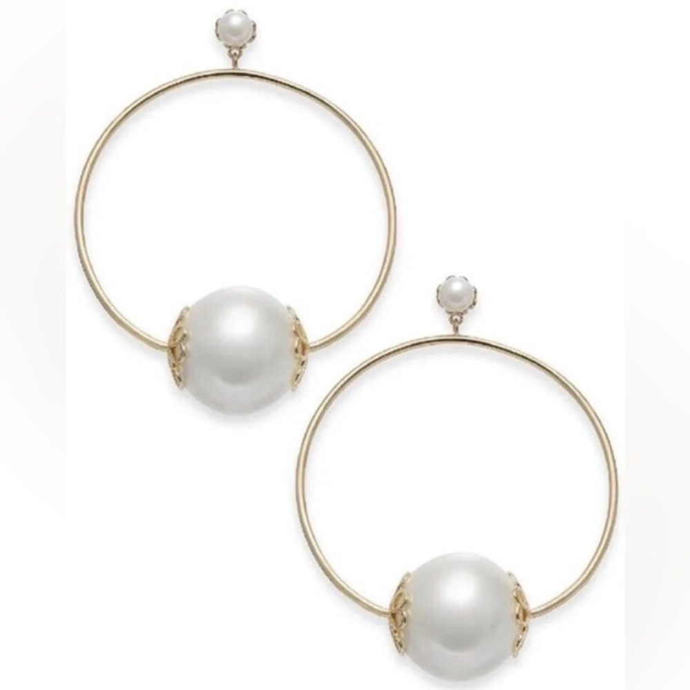 New Kate Spade New York Pearl Gumdrop Stud Earrings Cream Color